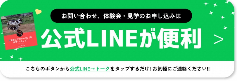 お問い合わせ、体験会・見学のお申し込みは公式LINEが便利！